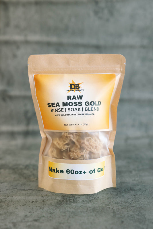 (6) Raw Sea Moss (Gold) 4oz- Vendor Case